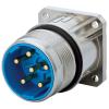 Sealcon: 7.601.000.000 M23 Power, Panel Connector, Front Mount, Male Thread, Flange 4 Hole X  3.2 Mm (.13”)