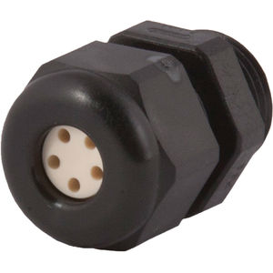 Strain Relief, Multi-Hole, Dome Top, Black Nylon, 1/2″NPT, Holes: 5 X .16″ (4.0 Mm), 1.597.1219.71