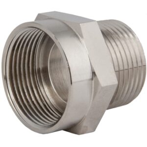 Sealcon:   AT-1220-MX-D2..”NPT Male To M20 Female Ex-d, Class/Div..nickel Plated Brass Thread Adapter..