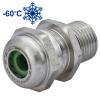 Sealcon Part #: CC16NR-6X-D, Low Temp Stainless Steel 316L ATEX IECEx Cable Gland 1/2”NPT, Thread Range: 1/2” NPT, Type .28” – .47” (7 – 12 Mm)