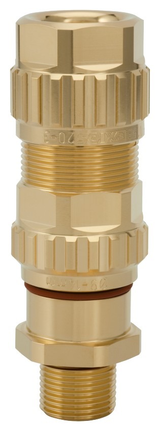 1.605.1200.71 EXIOS (Standard), Ex-d/ATEX/IEC Ex, Bare Brass, High-End Cable Gland 1/2″ NPT