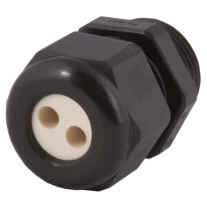 Strain Relief, Multi-Hole, Dome Top, Black Nylon, 3/4″NPT, Holes: 2 X .31″ (8.0 Mm), 1.597.3402.71