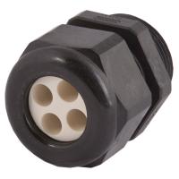 Strain Relief, Multi-Hole, Dome Top, Black Nylon, 1/2″NPT, Holes: 4 X .16″ (4.0 Mm), 1.597.1218.71